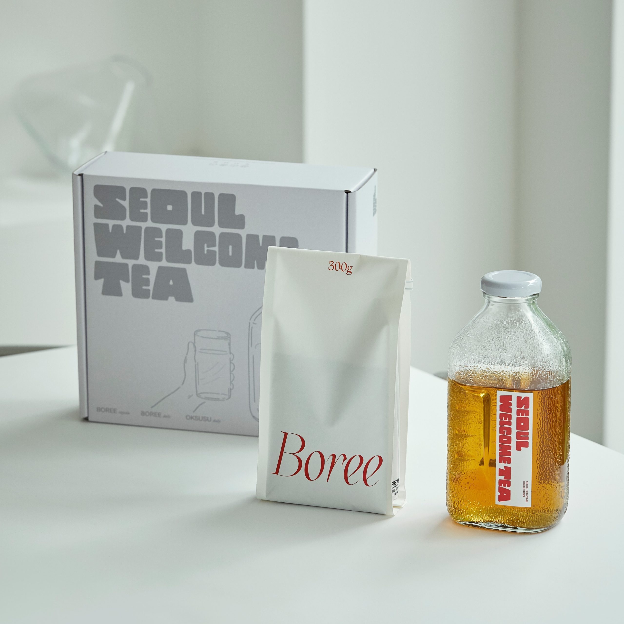 Hansol EBの使用イメージ　お茶の包装